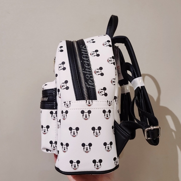 DISNEY LOUNGEFLY ALL OVER MICKEY'S FACE BACKPACK - Picture 3 of 8